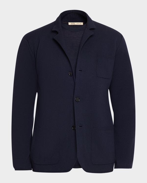 Jacquemus Men's Bastide Collarless Tailored Wool Jacket | Neiman