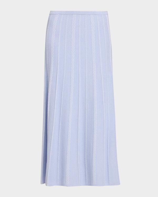 Fabiana Filippi Scalloped Jacquard Lace Midi Skirt | Neiman Marcus