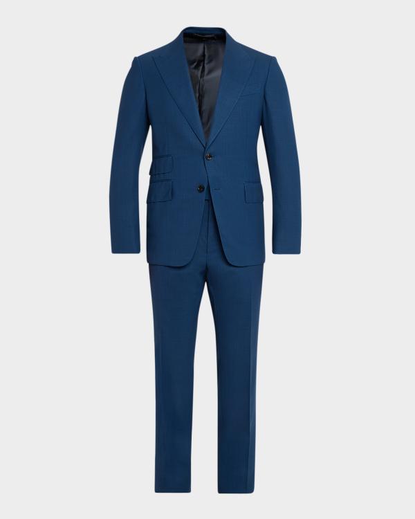 Giorgio Armani Men's Large Plaid Wool Classic Fit Suit | Neiman Marcus