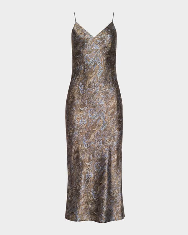 Theory Admiral Crepe Flared Short-Sleeve Midi Dress | Neiman Marcus