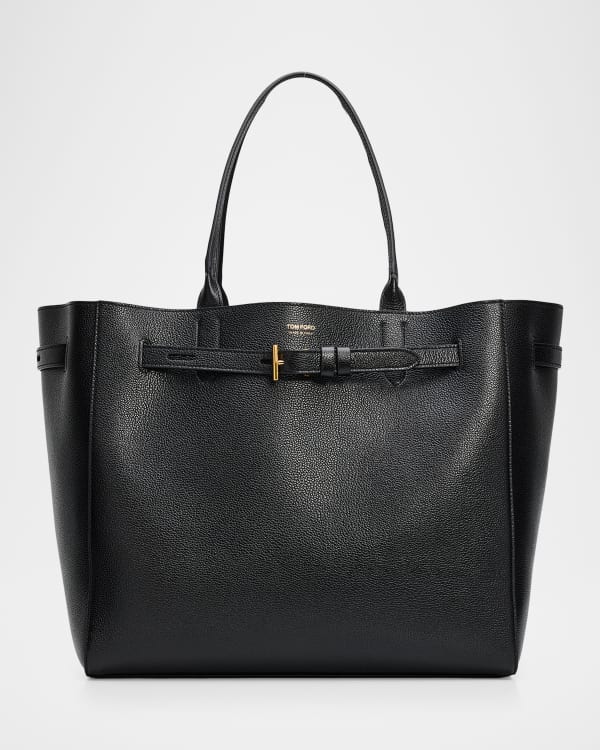 TOM FORD Alexander Medium Shoulder Bag in Natural Grain Leather