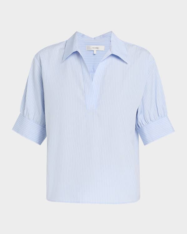 Toteme Summer Striped Cotton Button-Down Shirt | Neiman Marcus
