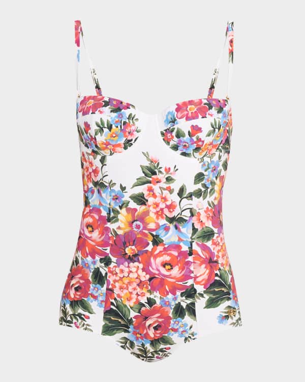 Dolce&Gabbana Cherry-Print Balconette One-Piece Swimsuit | Neiman