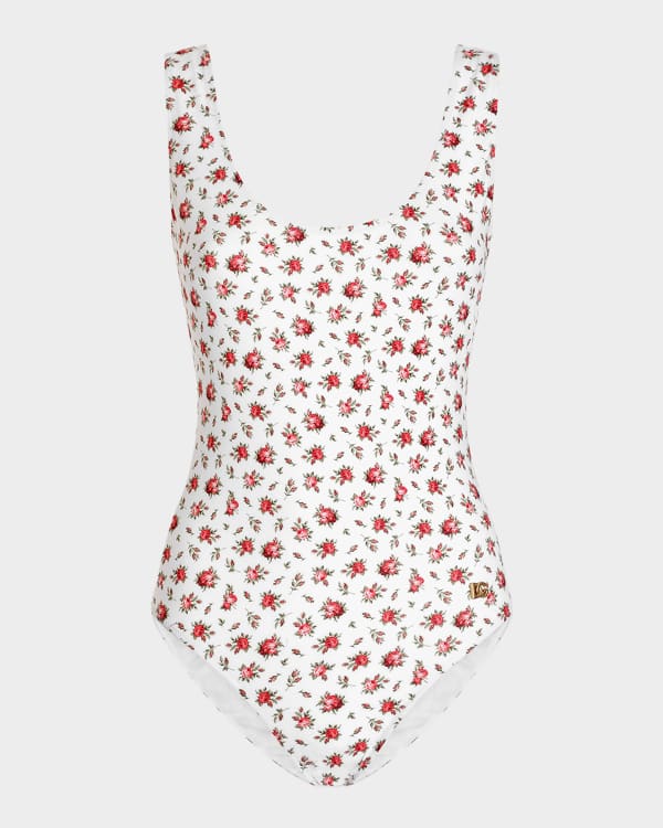 Dolce&Gabbana Cherry-Print Balconette One-Piece Swimsuit | Neiman