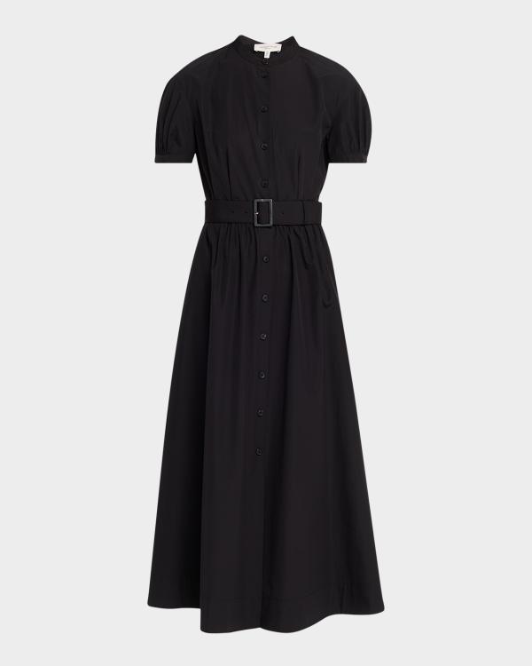 Max Mara Studio Pleated Floral Lace Midi Shirtdress | Neiman Marcus