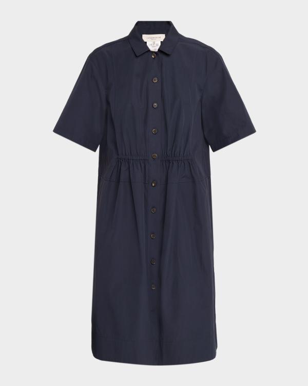 Lafayette 148 New York Short-Sleeve Denim Dress