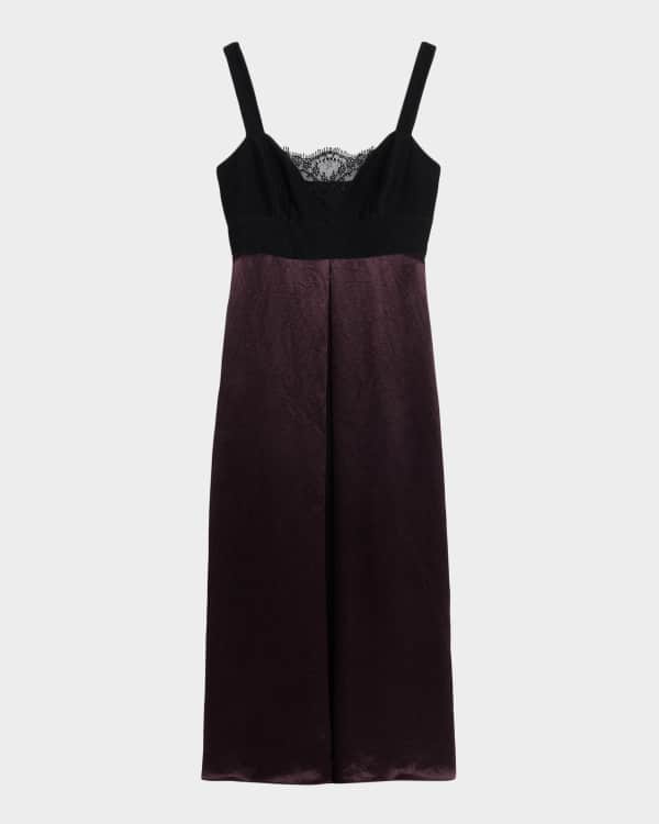 MARIA MCMANUS Short-Sleeve Pleated Knit Midi Ballet Dress | Neiman Marcus