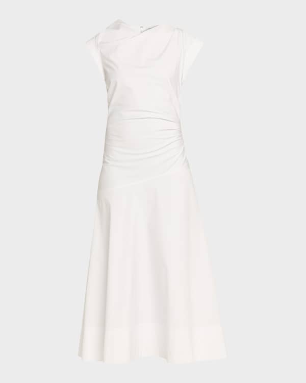 Veronica Beard Charissa Stretch Cotton Midi Dress | Neiman Marcus
