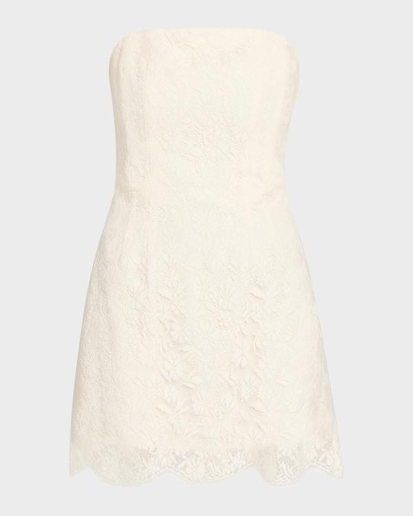 christopher esber floating lace cotton mini dress Christopher Esber Floating Lace Mini Dress