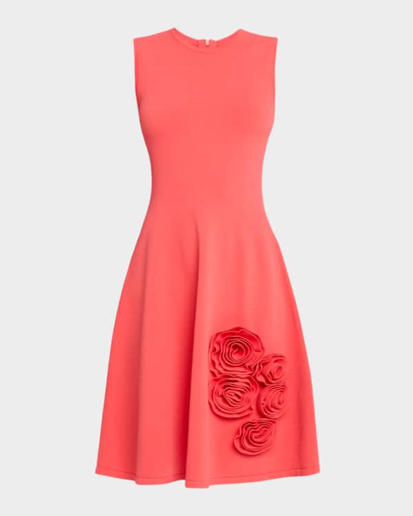 Lela Rose Naomi Sheath Dress with Floral Embroidery | Neiman Marcus