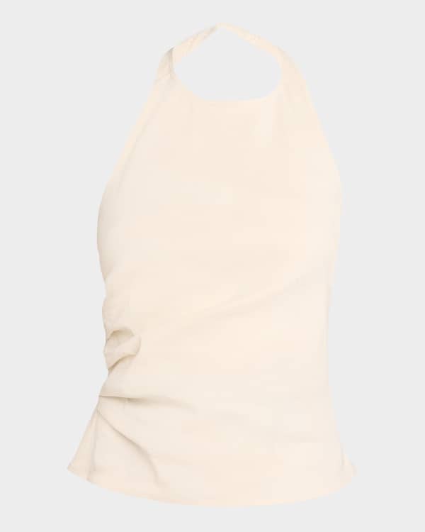 A.L.C. Luna Satin Lace-Trim Top | Neiman Marcus