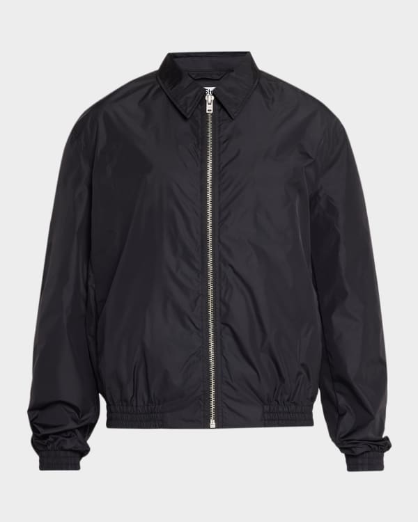 JW Anderson Men's Oversized Curved-Hem Bomber Jacket | Neiman Marcus