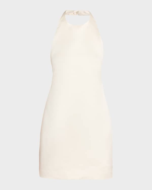 A.L.C. Penny Draped Satin Midi Dress | Neiman Marcus