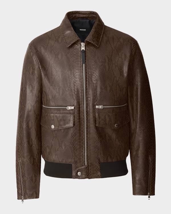 Rag & Bone Men's Melrose Full-Zip Leather Jacket | Neiman Marcus