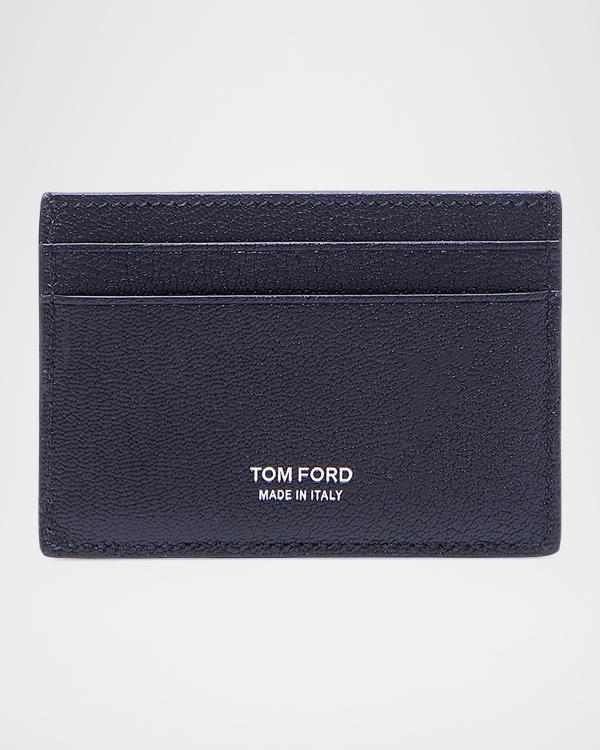 TOM FORD Men's Croc-Embossed Leather Card Holder | Neiman Marcus