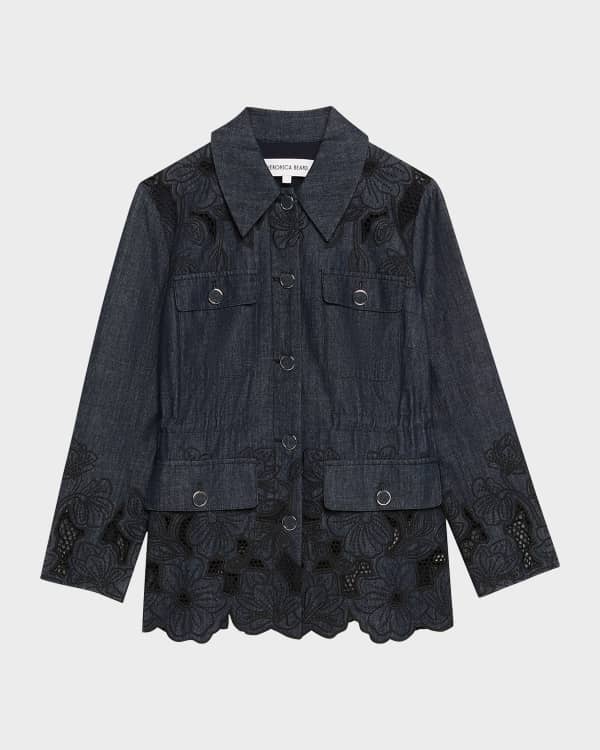 Zadig & Voltaire Mia Strass Stars Zip Jacket | Neiman Marcus