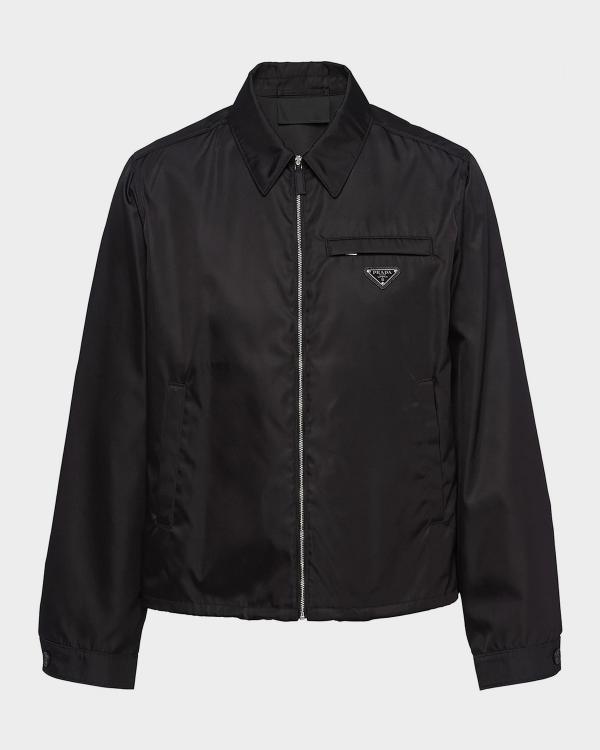 Prada Men's Denim Zip Shirt Jacket | Neiman Marcus