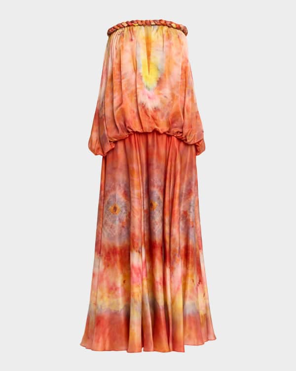 eden flounce maxi dress Eden Flounce Floral Lace-Trimmed Silk Gown