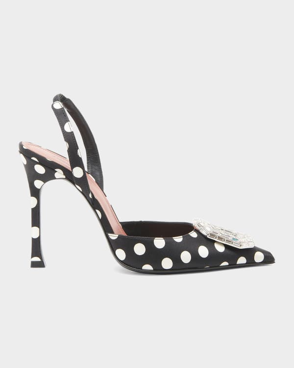 Amina Muaddi Dalida Transparent Platform Slide Sandals | Neiman Marcus