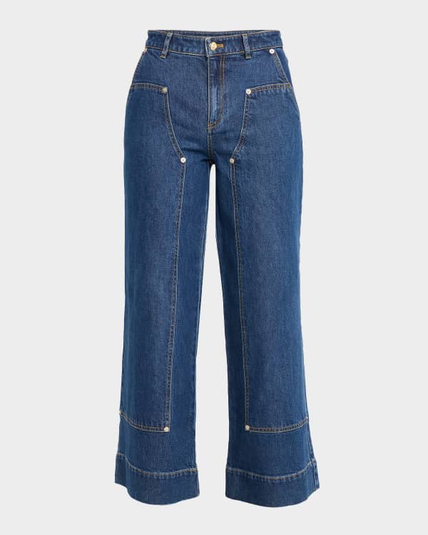 あかね　　　　セブンフェアリー M53. BELTED DENIM Cinq a Sept Madi Belted Denim Pants | Neiman Marcus