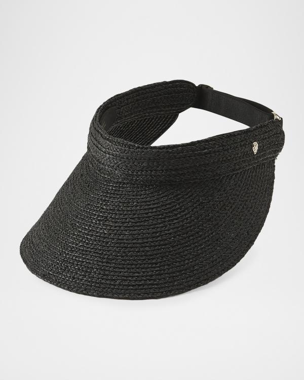 Helen Kaminski Metallic Leather & Raffia Large Brim Hat  display picture 1