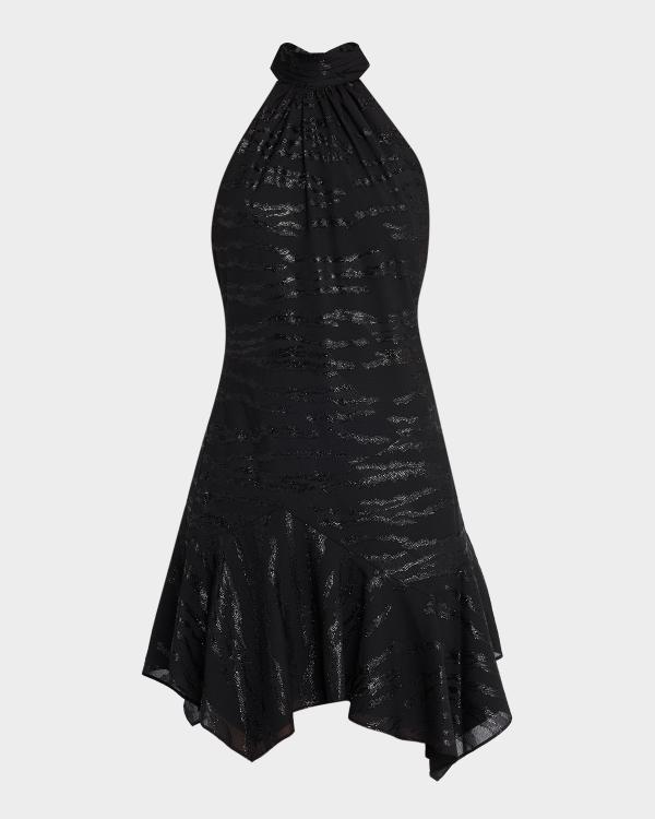 ramy brook reyna sequin halter maxi dress Ramy Brook Reyna Sequined Chevron Maxi Dress