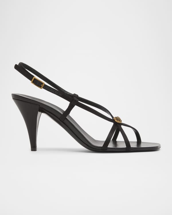 Versace La Medusa Metallic Platform Mules | Neiman Marcus