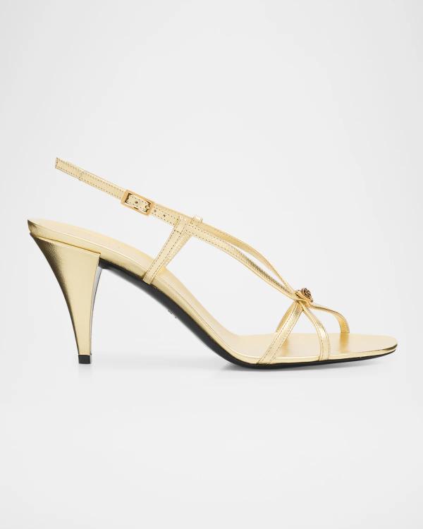 Zimmermann 85mm Orchid Metallic Leather Sandals | Neiman Marcus