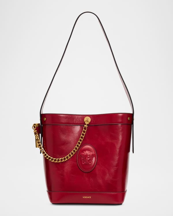 Versace La Medusa Canvas Bucket Bag | Neiman Marcus