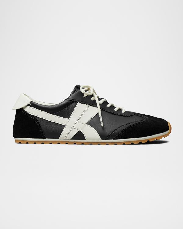 Tory Burch Field Leather and Suede Low-Top Sneakers | Neiman  display picture 1