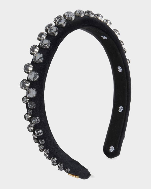 Lele Sadoughi Alice Satin Headband with Veil | Neiman Marcus