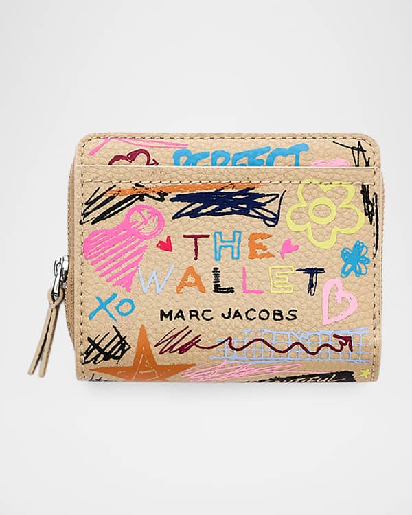 Marc Jacobs The Top Zip Multi Cheetah Printed Leather Wallet