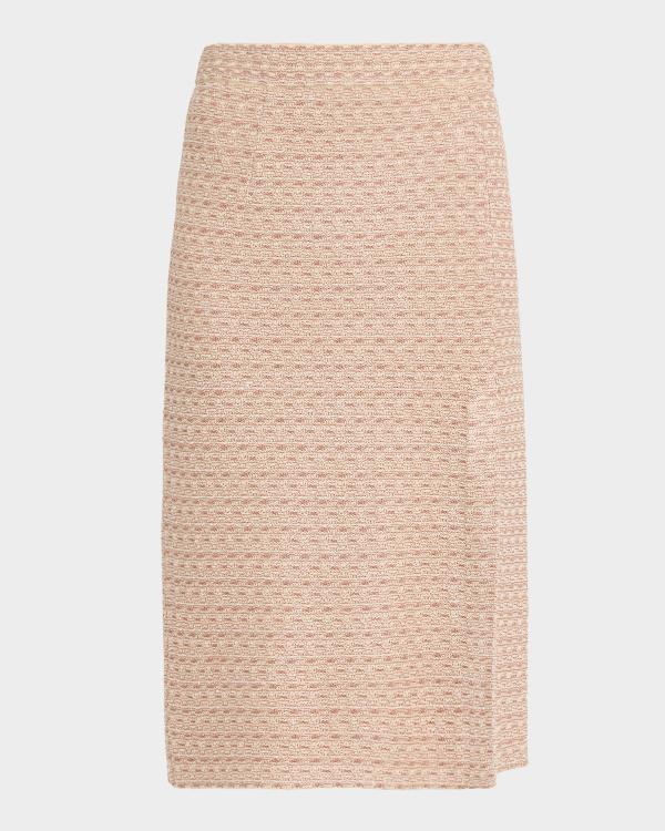 Misook Asymmetric Boucle Knit Mini Skirt | Neiman Marcus