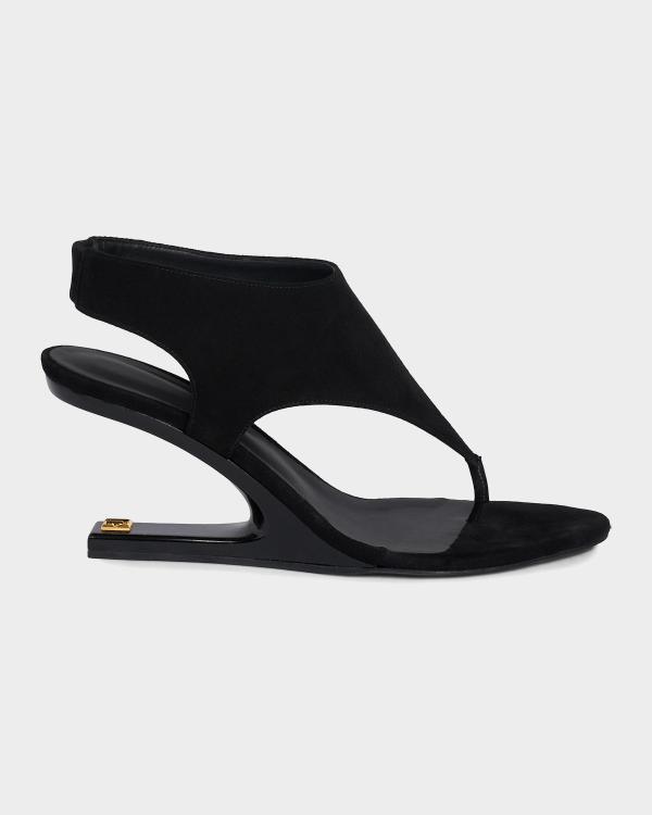 Balmain B It Quilted Leather Slide Sandals | Neiman Marcus