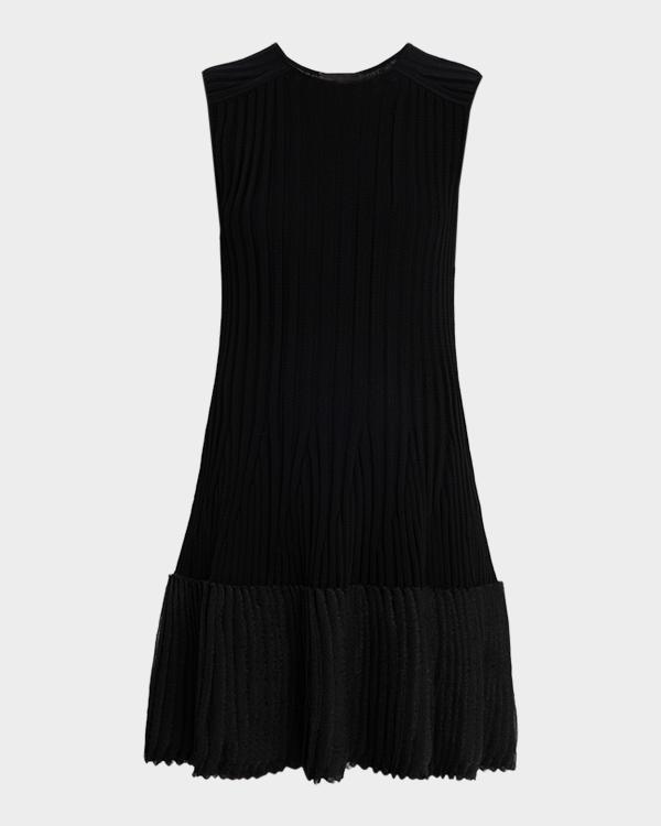 eloise striped rib-knit pleated midi dress Ramy Brook Knit Mini 24ONAM