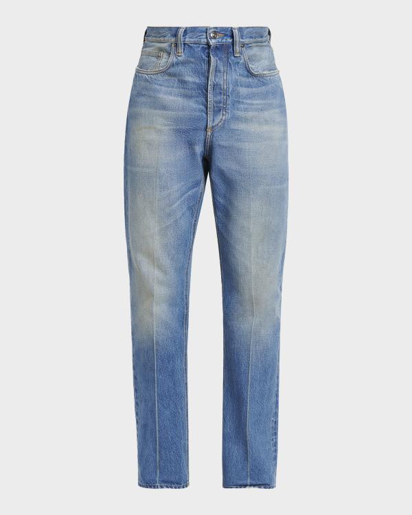 Versace Men's Studded Slim-Fit Medusa Jeans | Neiman Marcus