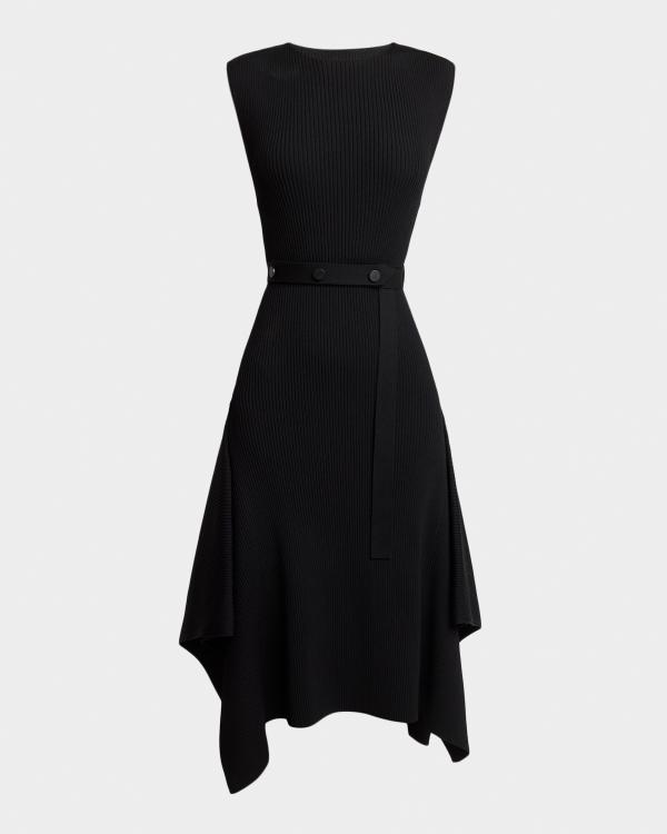 black high neck asymmetric belted a line dress FERRAGAMO V-Back Cape Midi Color:Satin Brass (SB) the maxi that redefines Full Sizes Embellished Open-Back A-Line Mini