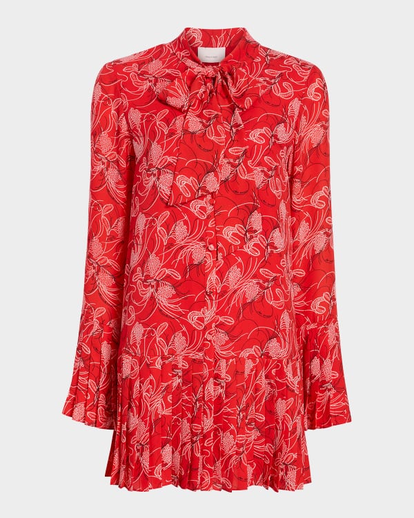 Cinq a Sept Poppy Sleeveless Flared Mini Poplin Shirtdress