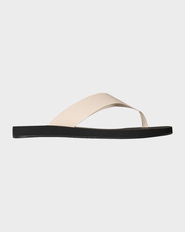 The Row Avery Leather Flat Thong Sandals | Neiman Marcus