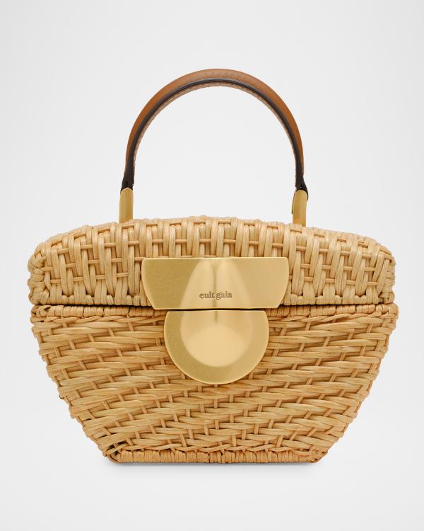 Cult Gaia Azariah Leather Coil Top-Handle Bag | Neiman Marcus