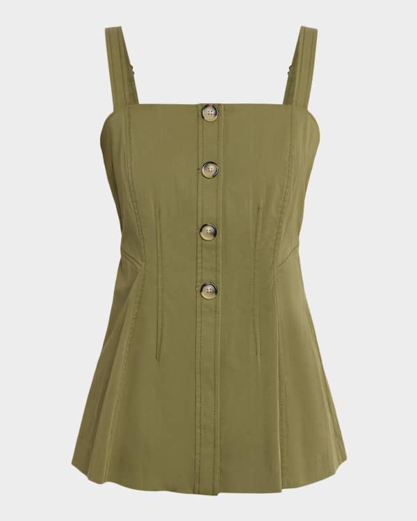 milly-3gor！ Milly Ruby Crystal-Bow Sleeveless Cady Top | Neiman Marcus