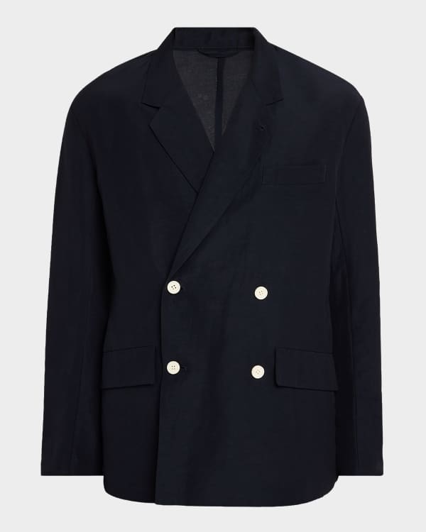 Prada Men's Linen Single-Breasted Blazer | Neiman Marcus