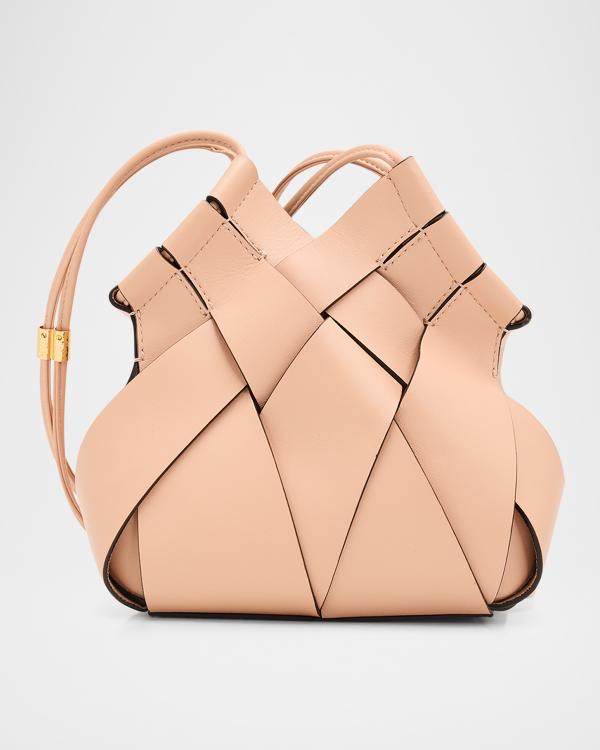 Ulla Johnson Lee Stone Metallic Pouch Top-Handle Bag | Neiman Marcus