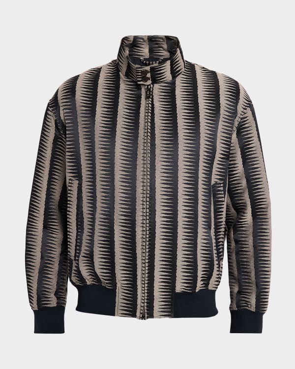 Emporio Armani Men's Textured Leather Jacket | Neiman Marcus