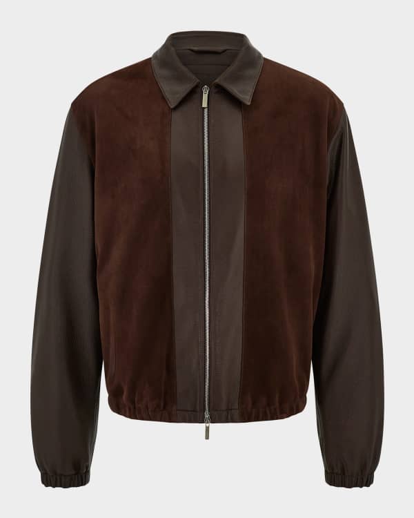 Prada Men's Archive Poplin Jacket | Neiman Marcus