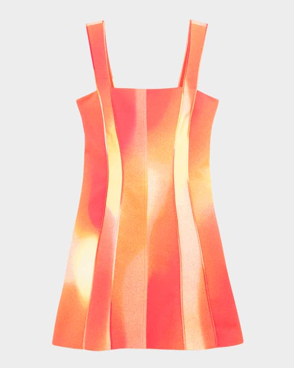 SIMKHAI Cici Bustier Denim Pinafore Midi Dress | Neiman Marcus