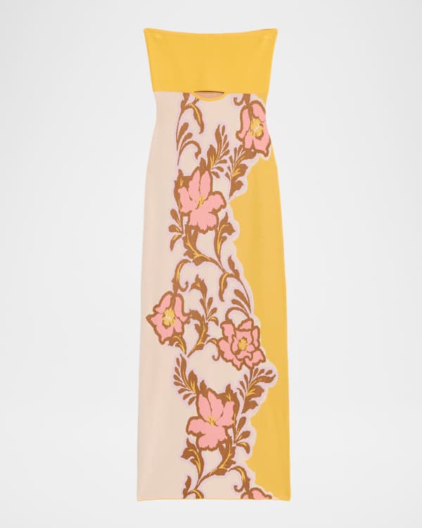 MISA Los Angeles Rattan Tile Cerise Mini Dress | Neiman Marcus