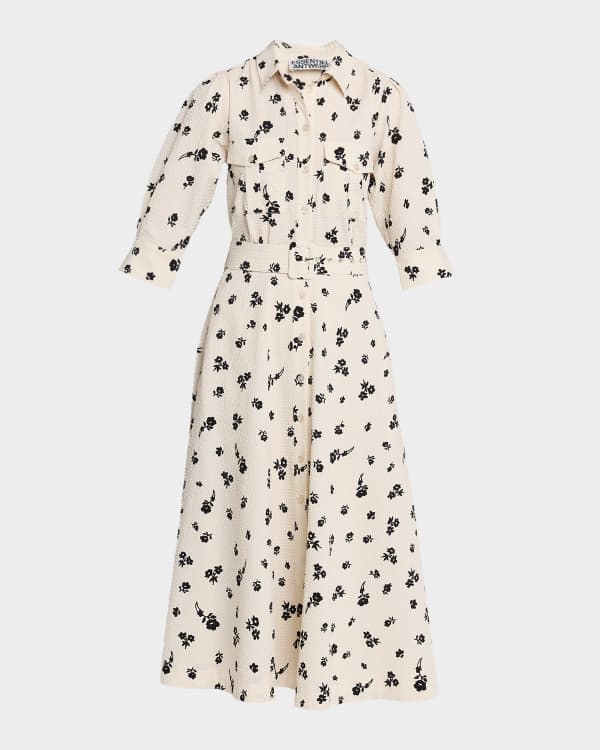 Kobi Halperin Kiernan Ruched Cap-Sleeve Midi Dress | Neiman Marcus