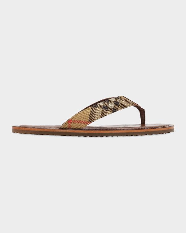 Burberry Thelma Cross Strap Slide Sandals | Neiman Marcus display picture 2