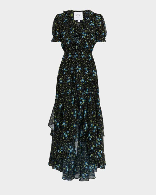 MISA Los Angeles Anabella Mosaic Tile Maxi Dress | Neiman Marcus